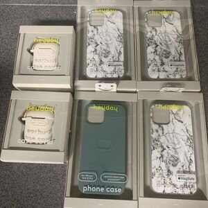 4 Heyday Phone Case for Apple iPhone 12 & 12 Pro MagSafe Natural Marble & Olive